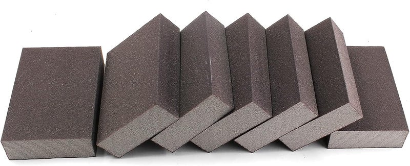 Jersvimc 180 Grit Fine Sanding Block - 12Pcs, Wet Dry Sanding Sponge Foam Sandpaper Block Washable & Reusable Sandpaper Sponge for Drywall Wood Plastic Metal Furniture - Image 2